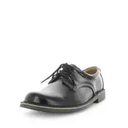 Wilde School Janna Girl's School Shoes - Black Off Shine