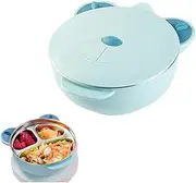 Baby Suction Plates, Divided Unbreakable Toddler Food Plate for Self Feeding, Stay Put Divided Dish Feeding Plate, Portable Non Slip