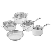 5pc Scanpan Stainless Steel Saucepan/Frypan/Steamer Cookware Set w/ Lid Round