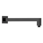 Square Wall Shower Arm Matte Black