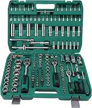 XTevu Ratchet Wrench Set, Socket Tool Kit Drive Socket Wrench Compatible with Car Motorbike, Mechanics Socket Ratchet Wrench Tool Set 171 Pcs