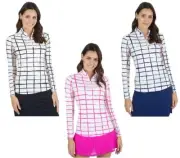 IBKUL Womens Cordova Long Sleeve Zip Mock Neck Pullover - 10495 - New 2023