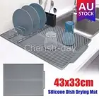 Dish Draining Mat Kitchen PanS Washing Up Drainer Tray Drying Board Pad Silicone
