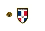 pins pin's flag national badge backpack hat shield dominican republic