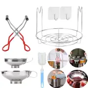 Canning Essentials Set of 5,Includes 12" Stainless Steel Canning Rack,Canning Ja