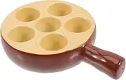Happyyami Escargot Plate with Handles Compartment Snail Serving Dish for Shrimp Scallops and More Ergonomic Design Easy to Clean for Home and Restaurant Use