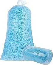 DR.DUDU 5lbs Shredded Memory Foam Filling for Bean Bag Filler, Soft and Convenient Pillow Stuffing Foam for Couch Cushion Dog Bed Chair Arts Crafts, Added Gel Particles (Blue)
