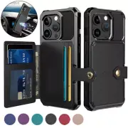 For iPhone 16 16e 15 14 13 12 11 Pro Max XR 8 7 Plus Wallet Card Slot Case Cover
