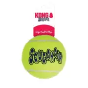 KONG AirDog Squeakair Balls X Large Yellow 4 Count Fetch Dog Toy Bundle