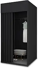 KAIGITE Fitting Room, Portable Clothing Store Dressing Room with Blackout Curtains and Hooks for Shopping Mall Office Swimming Pool Photo Studio (100x100x200cm)