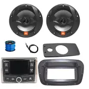 JBL Marine Radio, Antenna, 2x 6.5" 225W Black Speaker w/Wire,Spa Bezel, Adapter