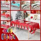 Christmas Tablecloth Table Rectangle Cover Xmas Party Waterproof Decoration Au
