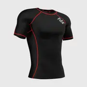 Fdx Cosmic Black/Red Men's Short Sleeve Base Layer Gym Shirt