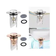 Universal Bathroom Sink Stopper Push Plug Cover for 3.4cm to 4cm Drain Holes