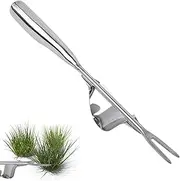 Grass Puller Tool - Multifunctional Grass Remove Tool - Long Handle Thistles Puller, Stainless Steel Gardening Supplies for Landscaping