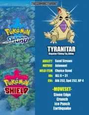 Pokemon Sword and Shield Tyranitar 6IV VGC│Regular•Shiny•Sq.Shiny│