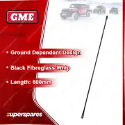 GME 600mm Fibreglass 27MHZ Antenna - Black Whip 4WD Offroad Boad AE2400