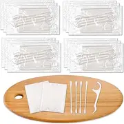 100 Pack Hotel Vanity Kit Individually Wrapped, Bulk Hotel Amenities Kit, Hotel Hospitality Set, Hygiene Products Include Cosmetic Cotton Pads, Cotton Swabs, Dental Floss Picks (Paper Sticks)
