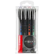 Stabilo Bl@ck Rollerball Pens Assorted 4 Pack
