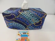 Indigenous Tissue Box Cover Snakevine Dreaming With Circle Opening - Gorgeous!