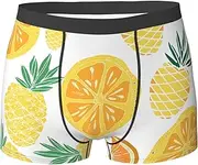 [HQFFPOO] Men's Boxer Briefs Breathable Mens Underwear Briefs Soft, Pineapple, X-Large