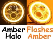 7" JTX LED Halo Amber & Amber Headlights Ford Falcon GS GT XA XB XC HO XK XL XM (for: Ford)