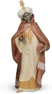 [LLADRÓ] Balthasar Nativity Figurine. Gres. Porcelain Three Wise Men Figure.