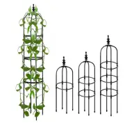 Metal Garden Obelisk Trellis Plant Support for Potted Climbing Flowers Vine