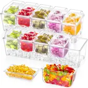 Condiment Caddy with 5 Containers (2.5 Cup) and Serving Tray Platter