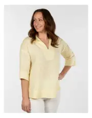 [Fella Hamilton] Linza Linen Relaxed Tunic in Yellow
