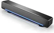 Labymos V-196 USB Wired Computer Speaker Bar Stereo Subwoofer Powerful Music Player Bass Surround Sound Box 3.5mm Audio Input for PC Laptop Smartphone Tablet MP3 MP4