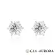 【AURORA 歐羅拉】GIA 100分 D color 天然鑽石 PT950鉑金 耳環 耳釘 經典 八心八箭