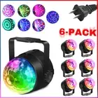 6x Strobe LED Disco Party Light DJ Dance Ball Light Sound Activated KTV Lamp