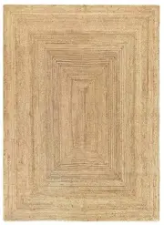 MDS Pack of 1 Handwoven Braided Jute Area Rug 2x4 Rectangular - 100% Natural ...