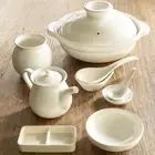 Bone-in white glaze 800ml Haseen Bone-in pot small item Nabe-dish B From Japan