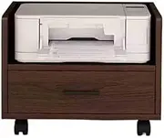 Printer Stand Under Desk Shelf Printer Rack with Drawer Bedside Cubby Stand Office Organizer Mobile Cabinet Simple Shelf Printer Table(Brown)