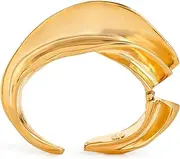 [Kenneth Jay Lane] Gold Cuffs or Bracelets, Medium, Brass, no Gemstone