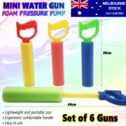 6 x Water Shooter Gun Foam Pressure Pump Pistol Blaster Pool Toy High Power Kids