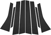X AUTOHAUX 8 Pcs Front Rear Left Right Car Door Pillar Window Trim for Honda Stream RN6-RN9 2007-2014 Plastic Black