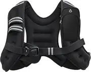 RKV86 Rucking Vest for Men and Women with Detachable Zipper Pockets Weighted Vest for Walking, Strength, Training, Running (12lbs)