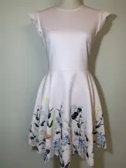 Ted Baker Light Pink/Floral Mini Dress Size 2