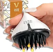 JANE VINE 2 in 1 Hair Oil Applicator and Scalp Massager - Exfoliating Brush for Dandruff Treatment and Growth - Silicone Head Scrubber