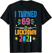 [X.Style] i-Turned 69 in-Lockdown 2021 ds785 T-Shirt (S) Black