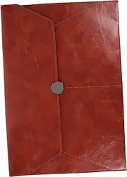 HONMEET Large Capacity Leather A4 Document Folder for Office Students Business Travelers