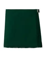 Burberry Pleated Frayed-Edge Mini Skirt UK8,UK6,UK4,UK2 Green