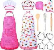 Kids Cooking and Baking Set Baking Kit Apron Dress up Chef Costume Kids Aprons f