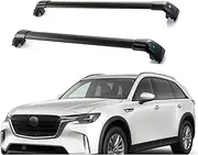 2PCS Crossbar Cross Bars Compatible for Mazda All CX-90 CX90 2023-2024 Roof Rack Rail Lockable Luggage Carrie(Black)