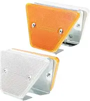 Luxshiny 2pcs Reflective Road Markers Double Sided Safety Signs for Driveway Pavement Reflective Pavement Markers Easy Install Highway Warning Signs for Enhanced Night Visibility