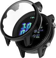 intended for Garmin Forerunner 955 Watch Case, Scratch-Resistant Protective Case Cover PC Case with HD Tempered Glass Screen Protector intended for Forerunner 955 Solar Case