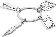 [SOESFOUFU] Tiny Calculator Keychain Holder Back to School Keychain for Friends Compact Design Lightweight for Bags and Backpacks Unique present Idea for Students and Writers